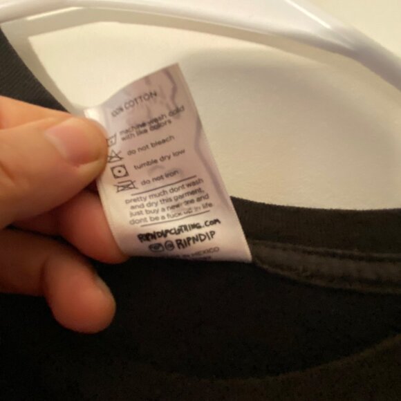 Ripndip Black T-Shirt Frida Cat Design Front & Back Print Cotton M - Picture 6 of 7